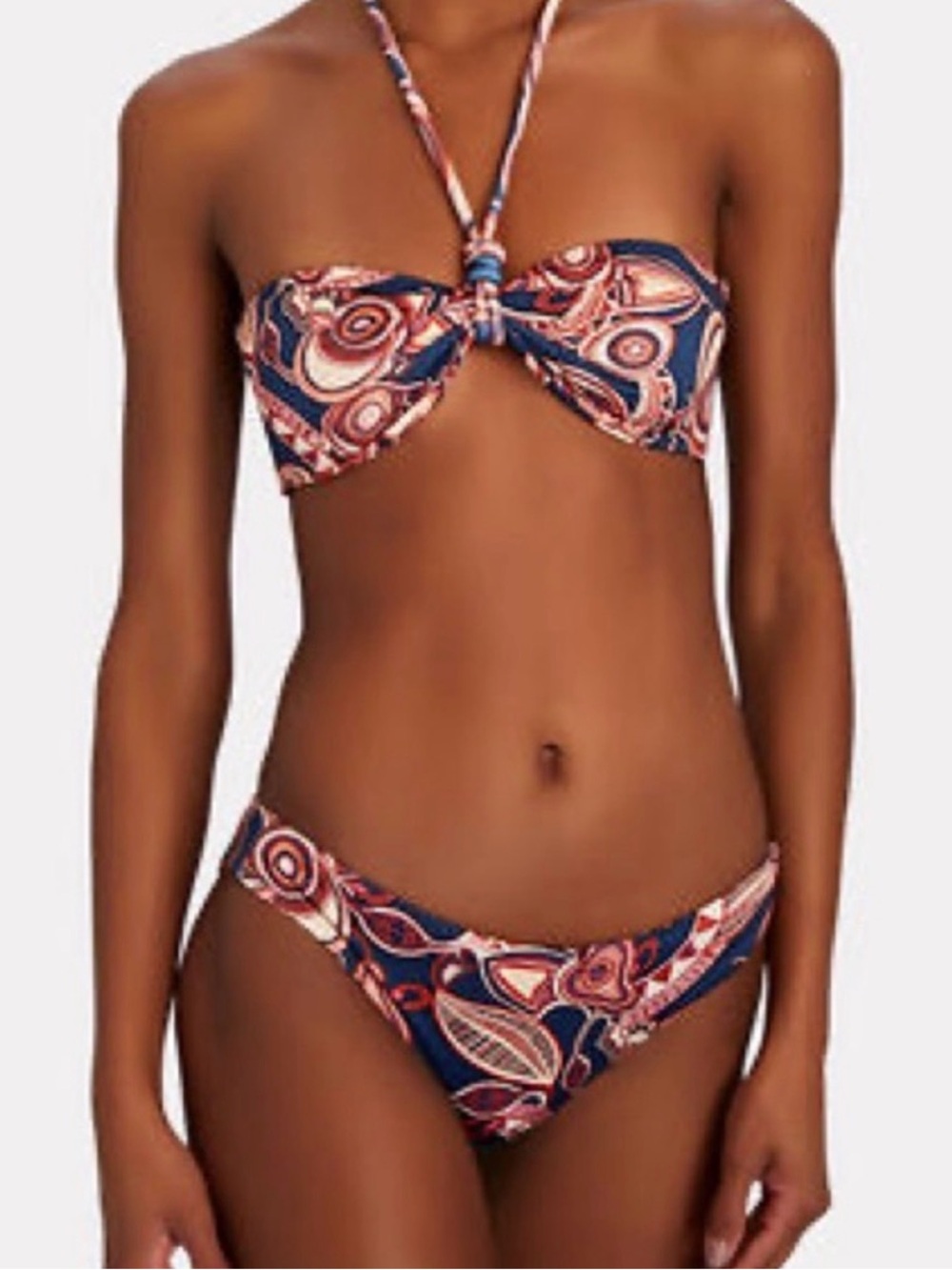 ALC Navy Paisley Bandeau Bikini Set - Women's Swim